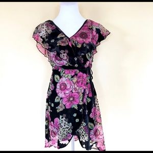 Floral velvet Band of Gypsies dress